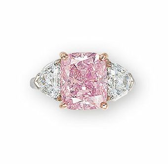 THE VIVID PINK AN EXQUISITE COLOURED DIAMOND AND DIAMOND RING, BY GRAFF 