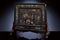 A RARE INLAID MOTHER-OF-PEARL BLACK LACQUER TABLE SCREEN 