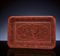 A RARE MING POLYCHROME LACQUER RECTANGULAR TRAY  