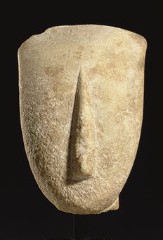 A CYCLADIC MARBLE HEAD  