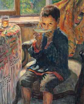 Boy Drinking Tea