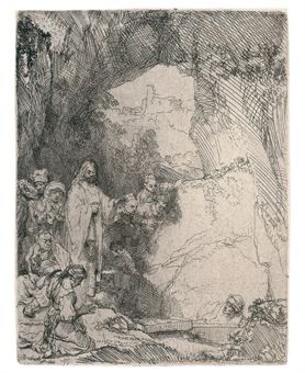 The Raising of Lazarus: Small Plate (B., Holl. 72; H. 198)  