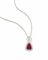 A BELLE EPOQUE RUBY AND DIAMOND PENDANT NECKLACE, BY DREICER