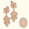 A PAIR OF CORAL AND DIAMOND EAR PENDANTS, BY VOURAKIS AND A RING