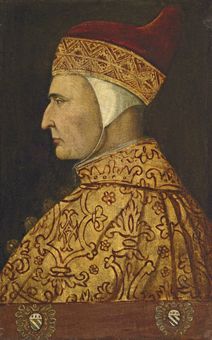 Portrait of Doge Cristoforo Moro (1390-1471), bust-length, in profile  