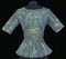 A LADY'S BODICE OF BLUE SILK BROCADE  