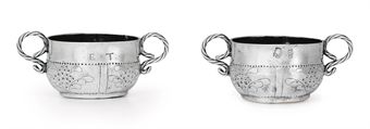 A RARE SILVER MINIATURE CAUDLE CUP  