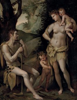 Adam and Eve with Cain and Abel  