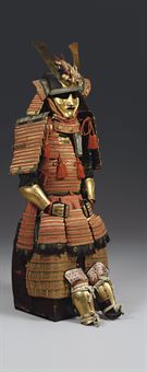 Gold-lacquer armor with Shimazu family crests  