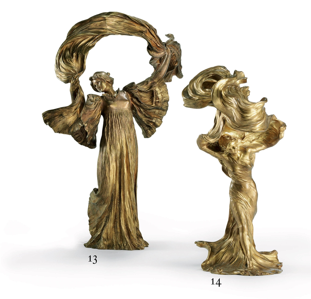 raoul larche 1860 1912 a 39 loie fuller 39 gilt bronze circa lighting locations