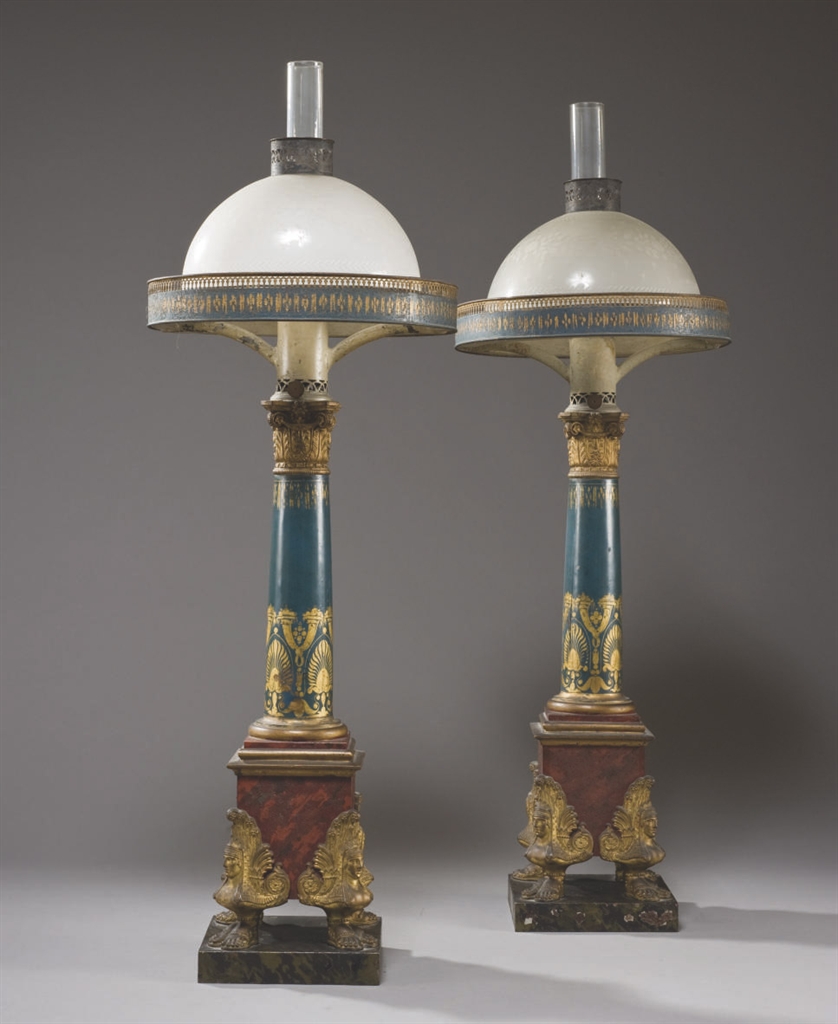 PAIRE DE LAMPES CARCEL D'EPOQUE LOUISPHILIPPE VERS 1830 lamp, Furniture & Lighting Christie's