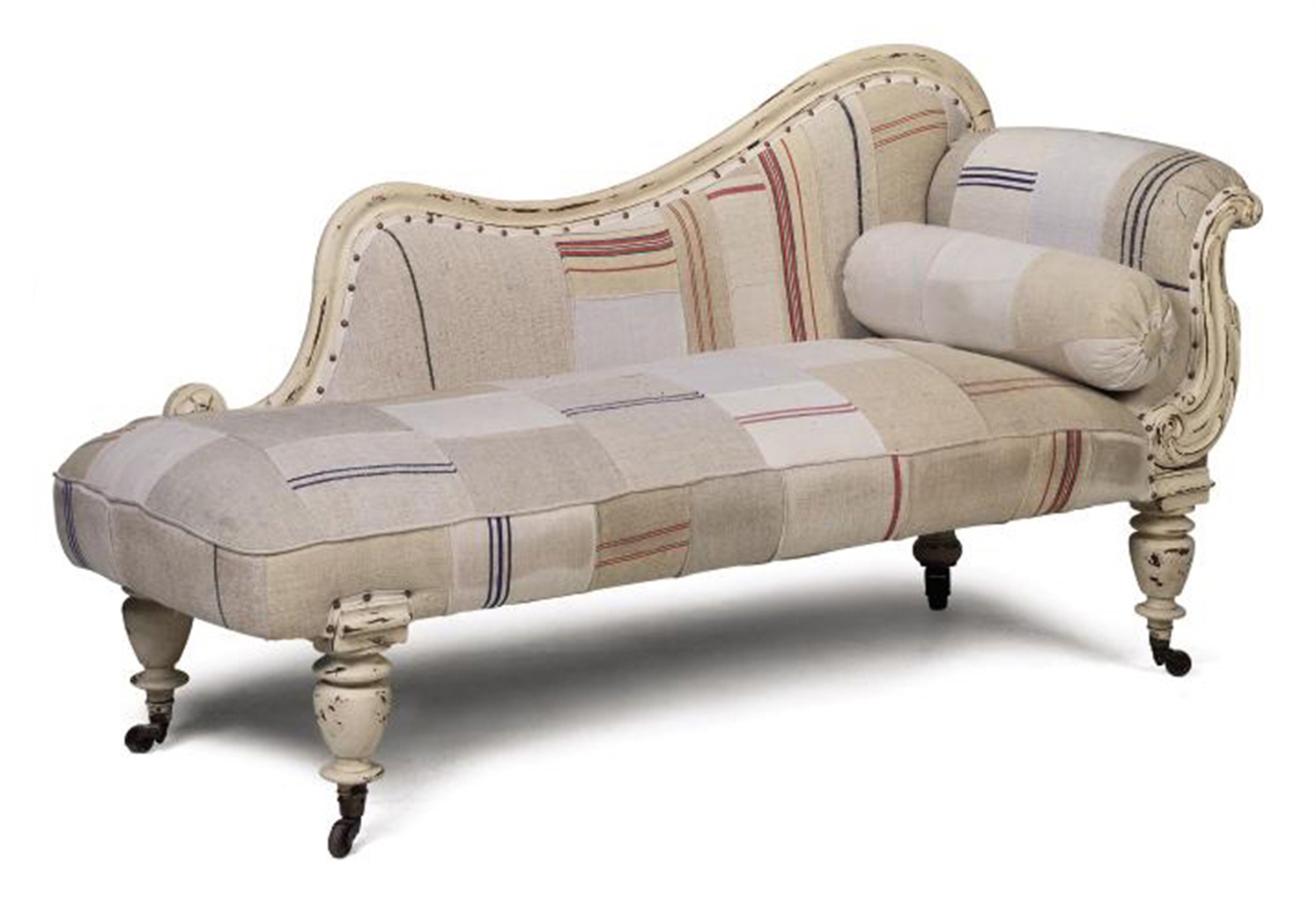 A LATE VICTORIAN CHAISELOUNGE LATE 19TH CENTURY AND LATER WHITE
