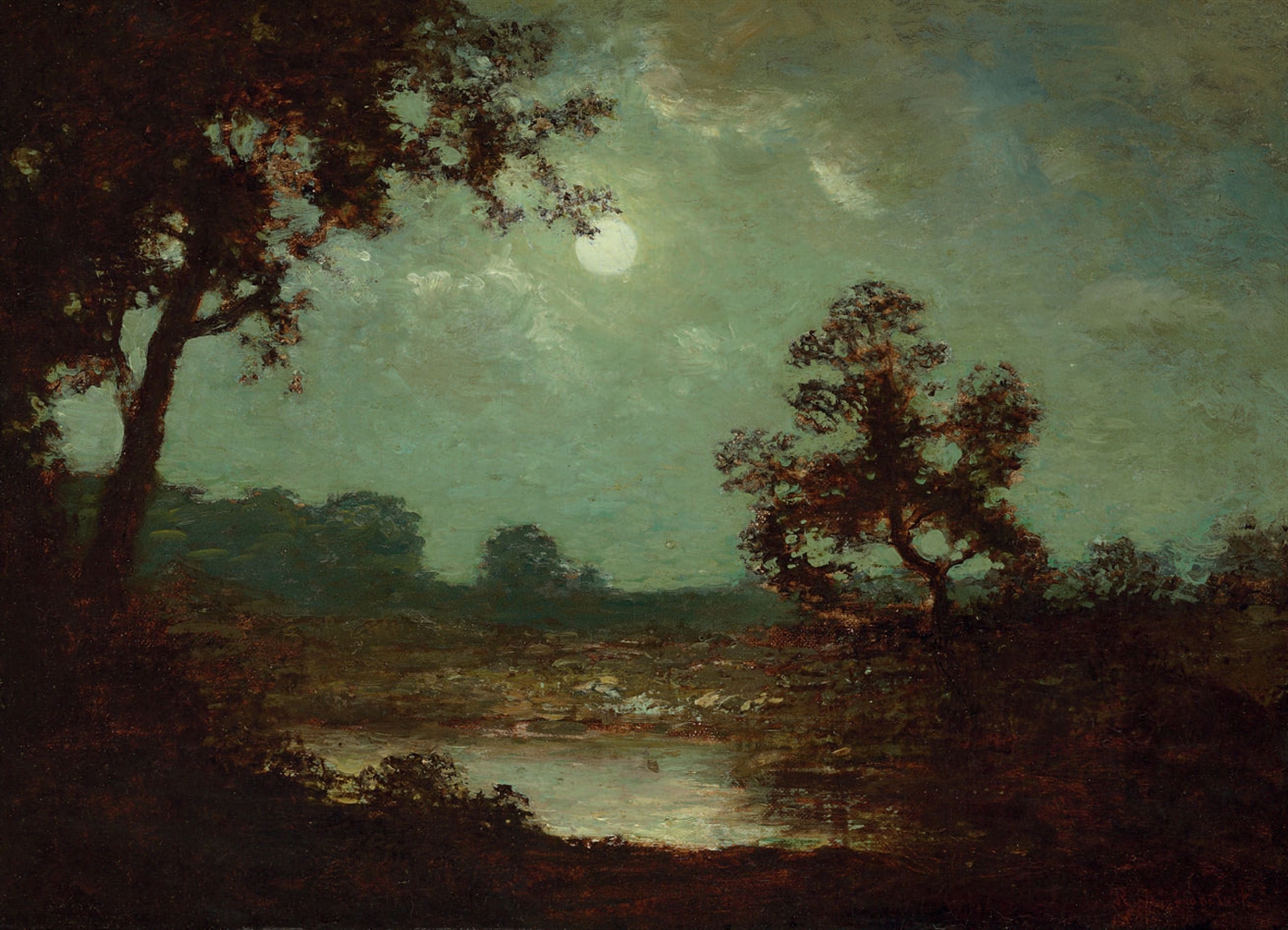 Ralph Albert Blakelock (18451919) Landscape at Moonlight 19th