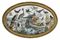 A GEORGE II EMBOSSED OVAL BIRD PICTURE