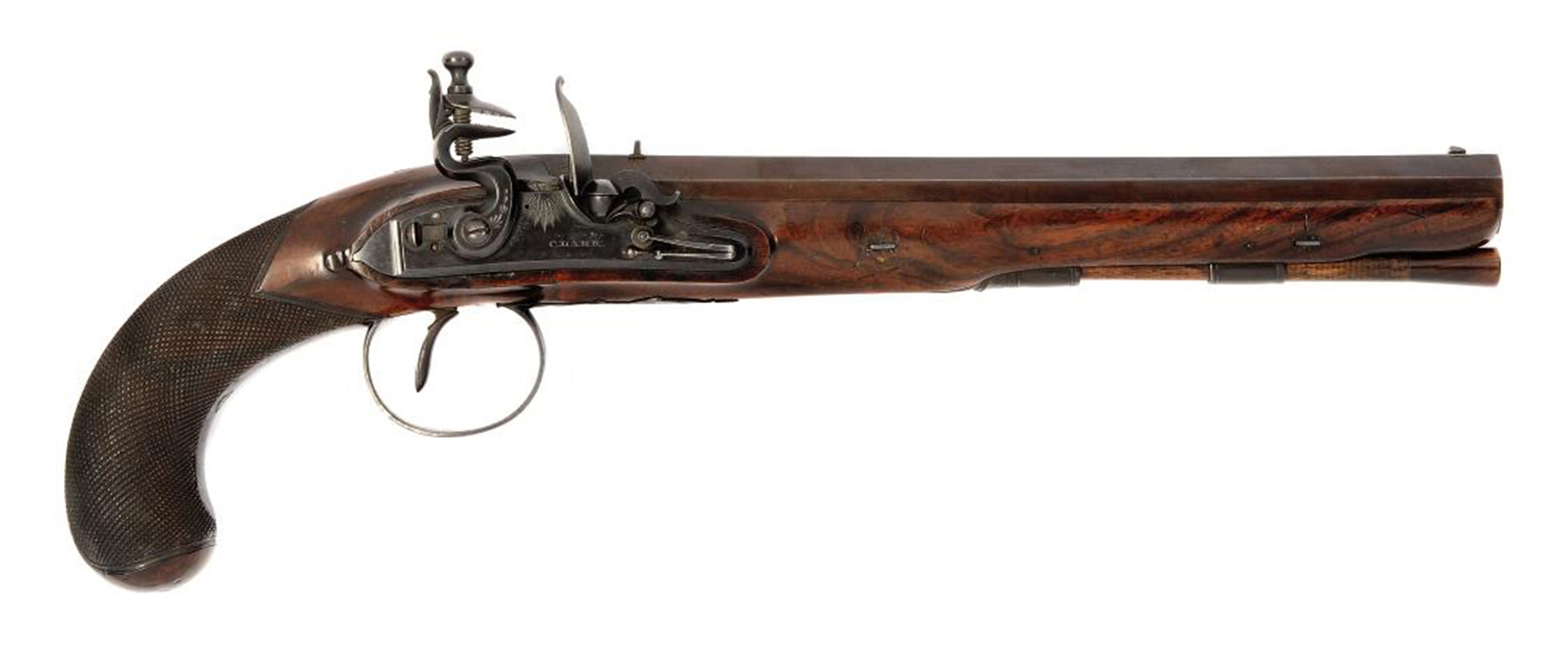 Pistol++32+Bore 32-BORE FLINTLOCK DUELLING PISTOL | BY CLARK, LONDON, CIRCA 1800 ...