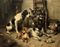 An English Pointer, a Dachshund and an English Springer Spaniel after the hunt