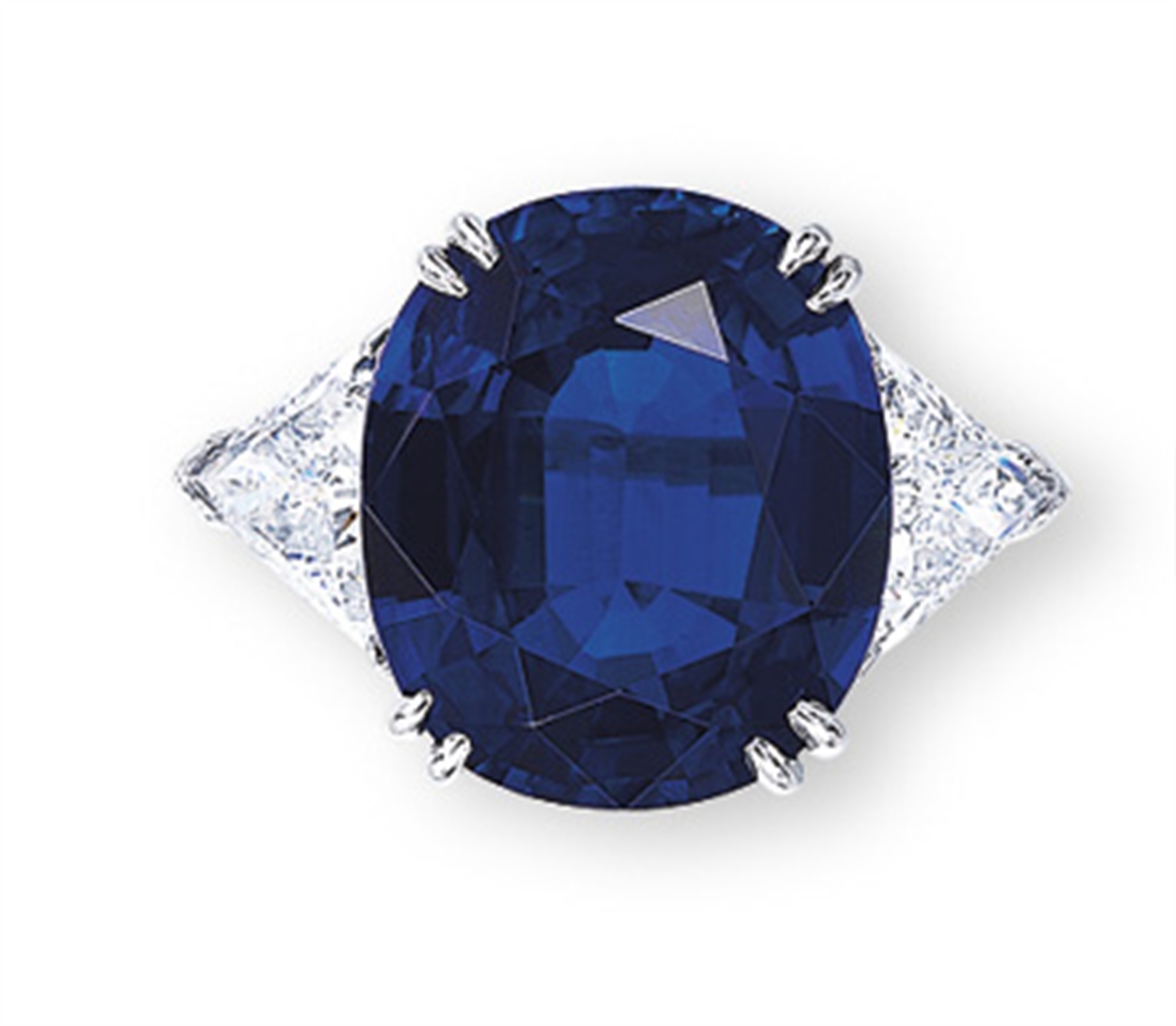 A SAPPHIRE AND DIAMOND RING, BY HARRY WINSTON Jewelry, ring Christie's