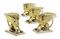 A SET OF FOUR GEORGE IV PARCEL-GILT SILVER SALT-CELLARS