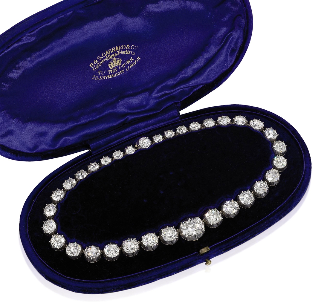 AN ANTIQUE DIAMOND RIVIÈRE JEWELRY Auction Jewelry, necklace