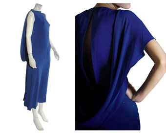 electric blue evening gown