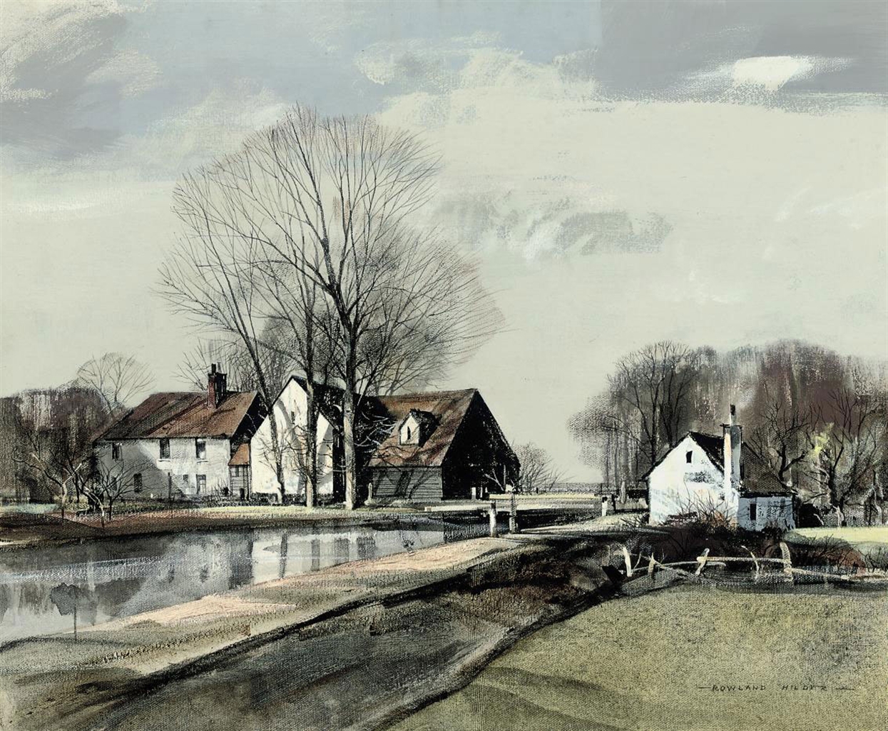 Rowland Hilder (19051993) Watermill, Cambridgeshire