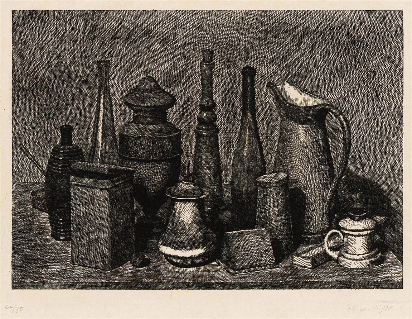 Morandi (18901964) Grande natura morta con la lampada a
