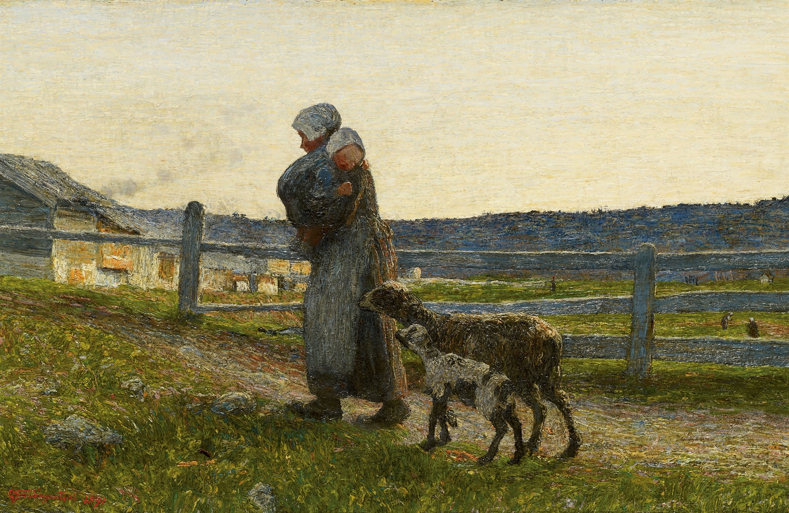 GIOVANNI SEGANTINI (18581899) Le due madri, 1891 19th Century