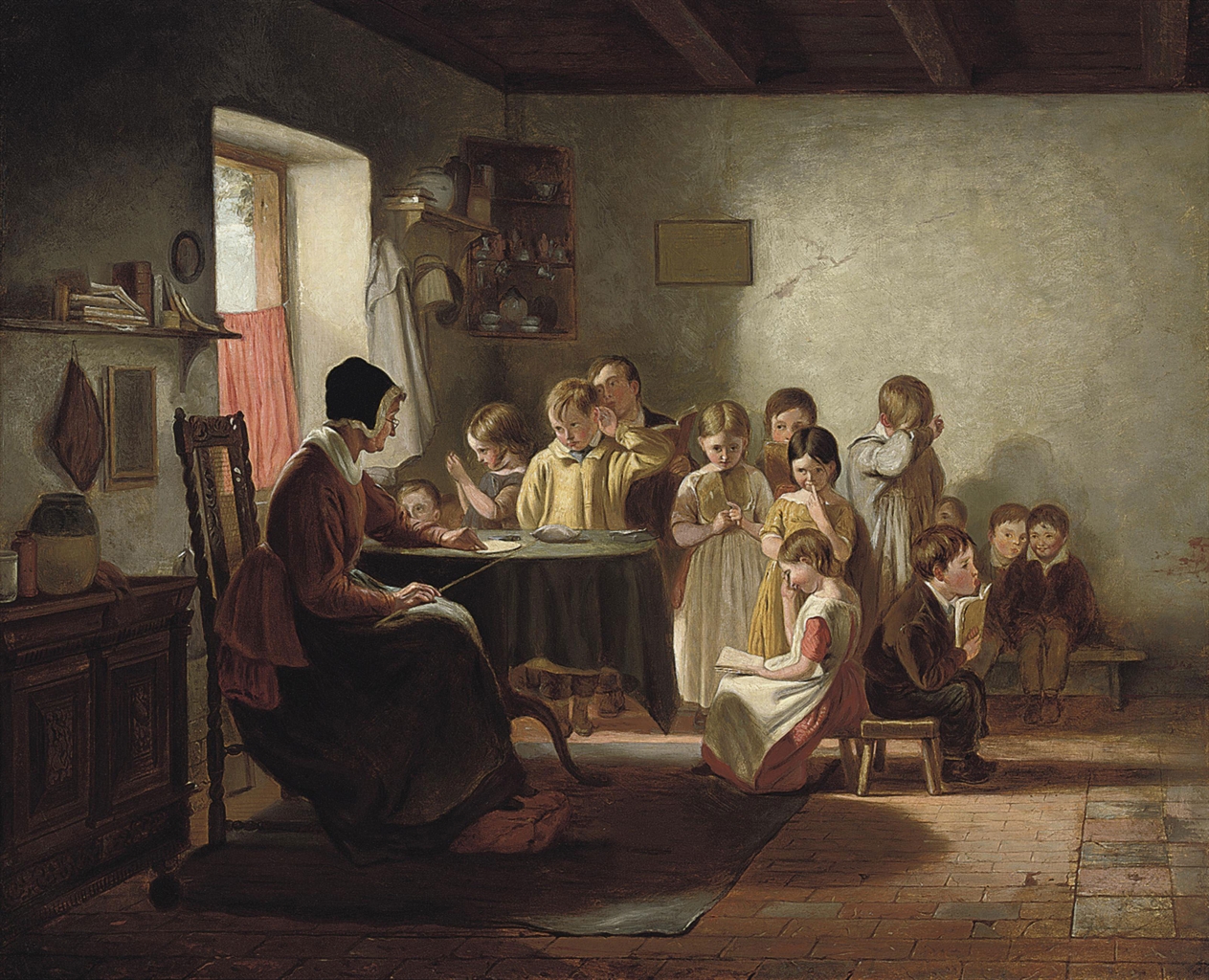 AFTER THOMAS WEBSTER THE DAME'S SCHOOL 19th Century, Paintings