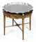 A LARGE GEORGE III SILVER SALVER, FITTED AS A TABLE