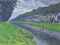 Le canal en Flandre par temps triste