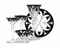 AN AMERICAN CUT AND ETCHED BLACK CASED COLORLESS GLASS DINNER SERVICE IN THE POUSSIN PATTERN,