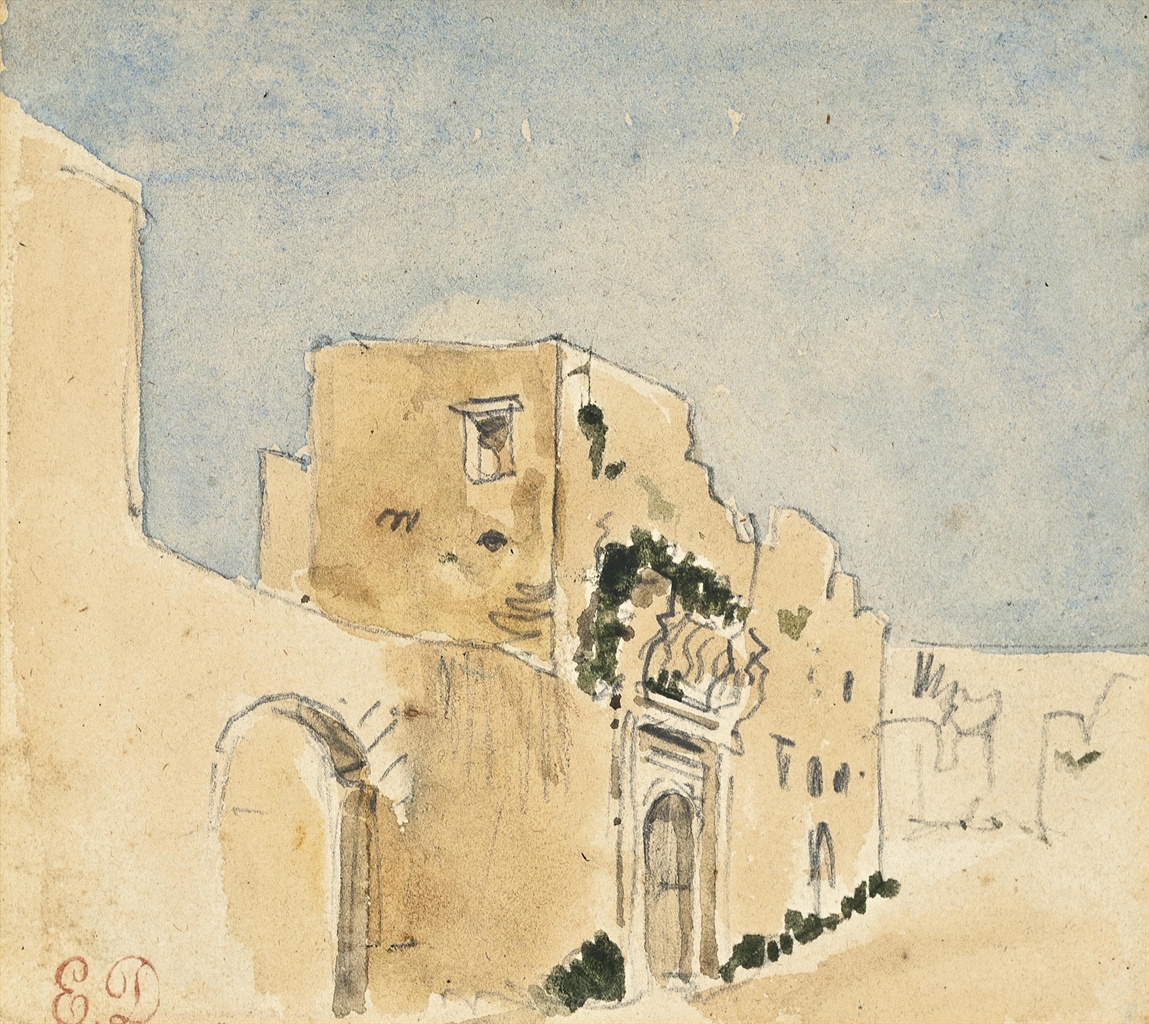 Eugène Delacroix (French, 17981863) A Moroccan building 19th