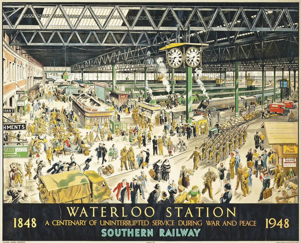 Helen Madeleine McKie (18891957) WATERLOO STATION, WAR Vintage