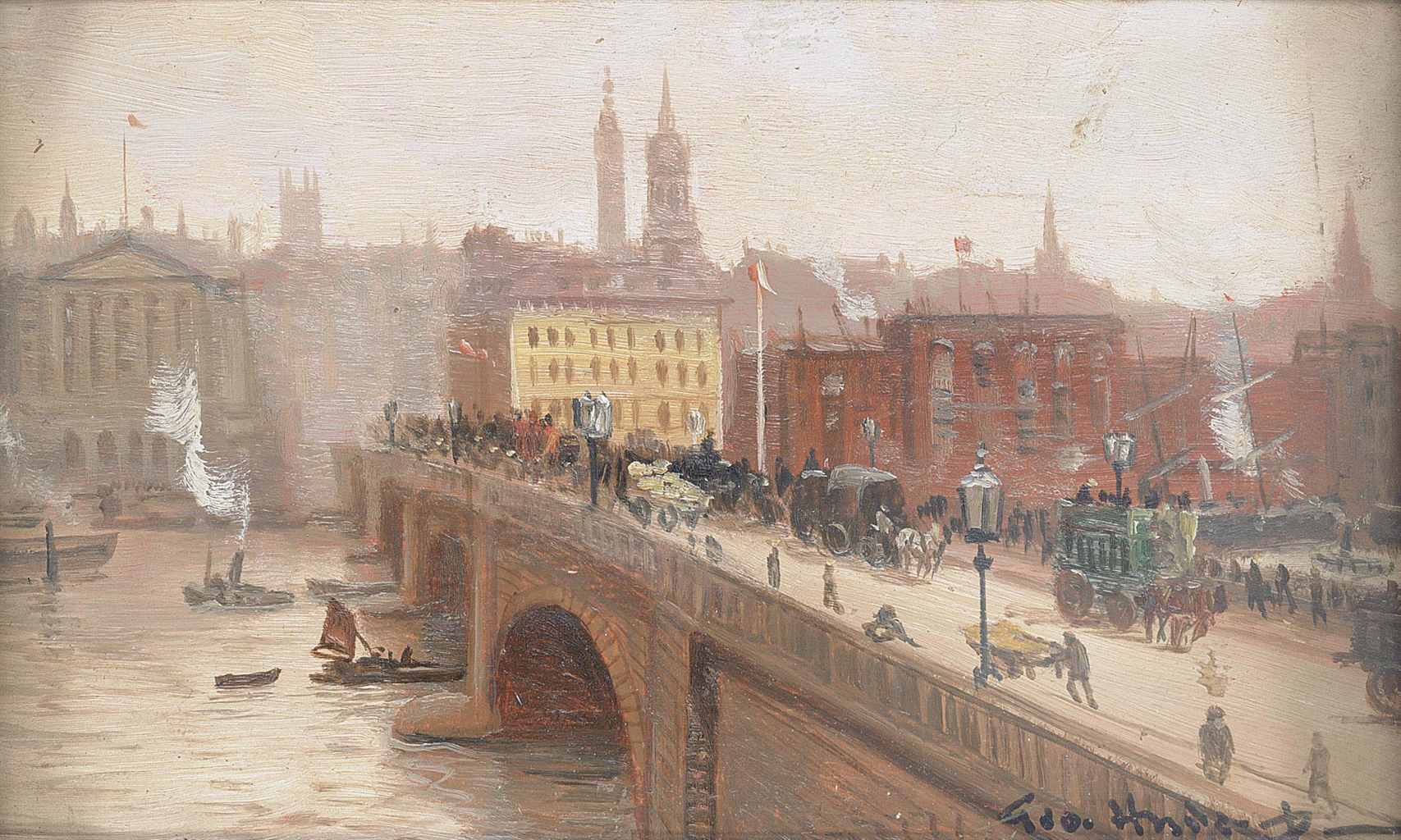 George Hyde Pownall (1876-1932) | London Bridge | 19th Century