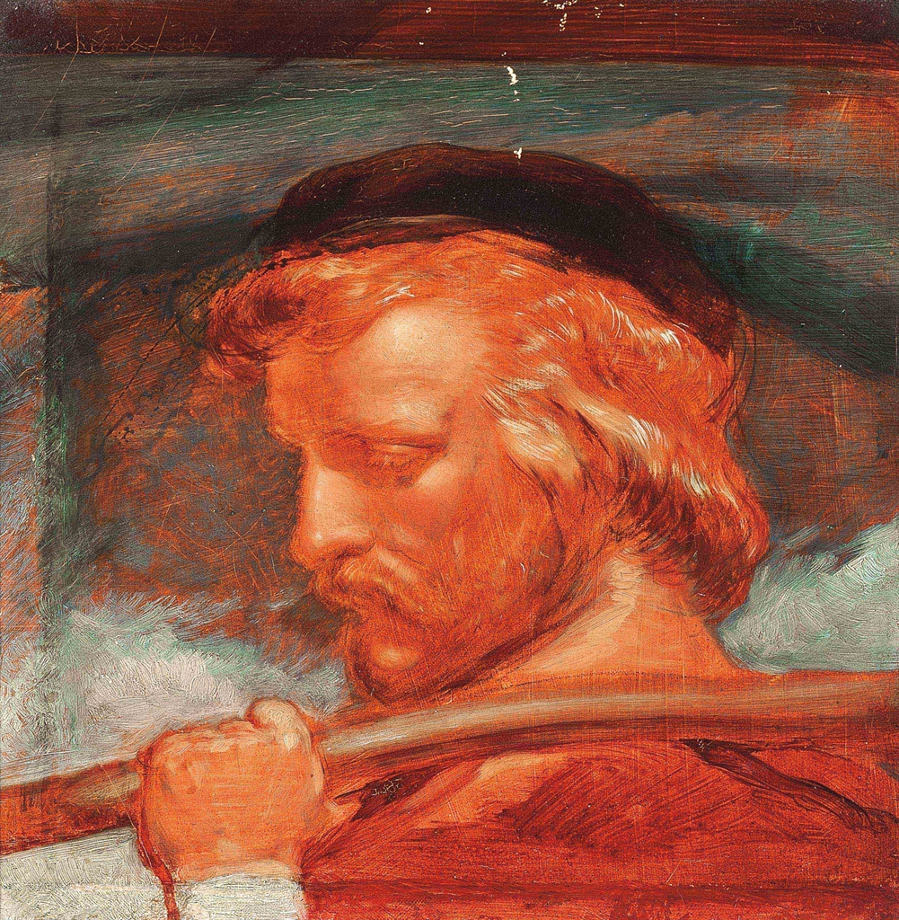 Richmond, R.A. (18091896) Head study for The Funeral of the