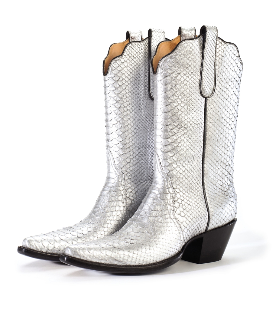 metallic cowgirl boots