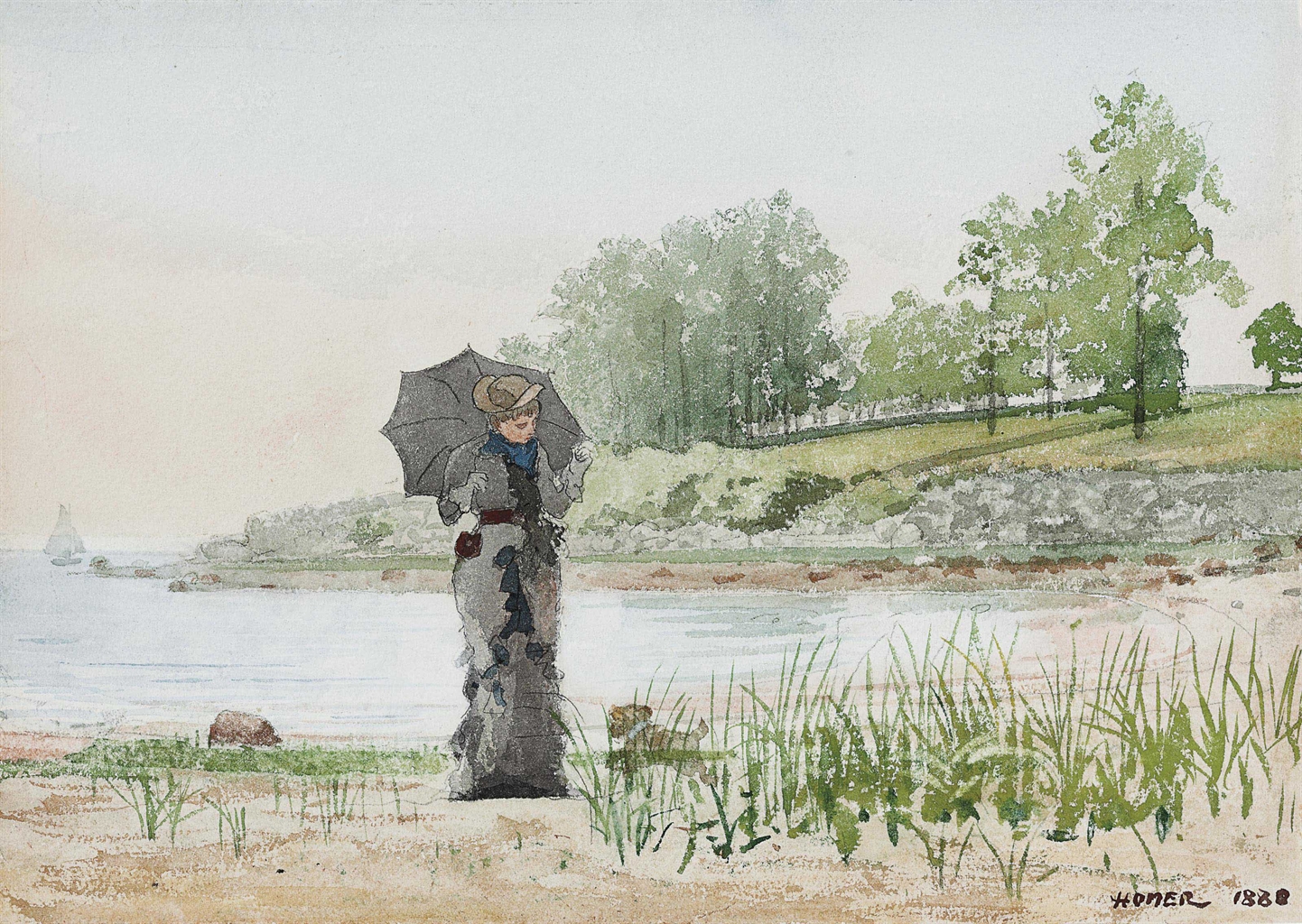 Winslow Homer (18361910) Young Woman AMERICAN ART Auction 19th