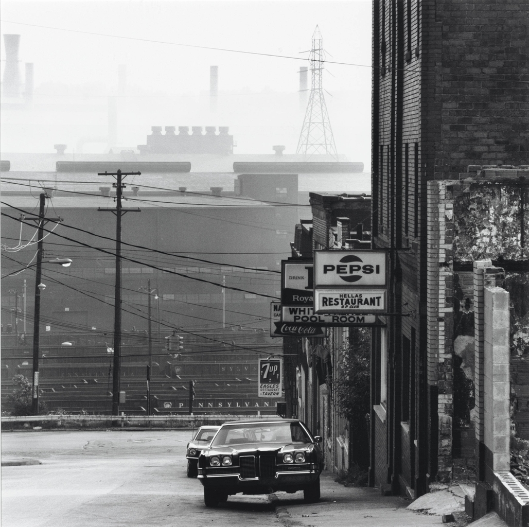 DAVID PLOWDEN (B. 1932) Youngstown, Ohio, Street by Steel Mills, 1970; and Bloomfield Bridge