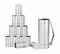 A SILVER MARTINI PITCHER AND TWELVE SHOT GLASSES
