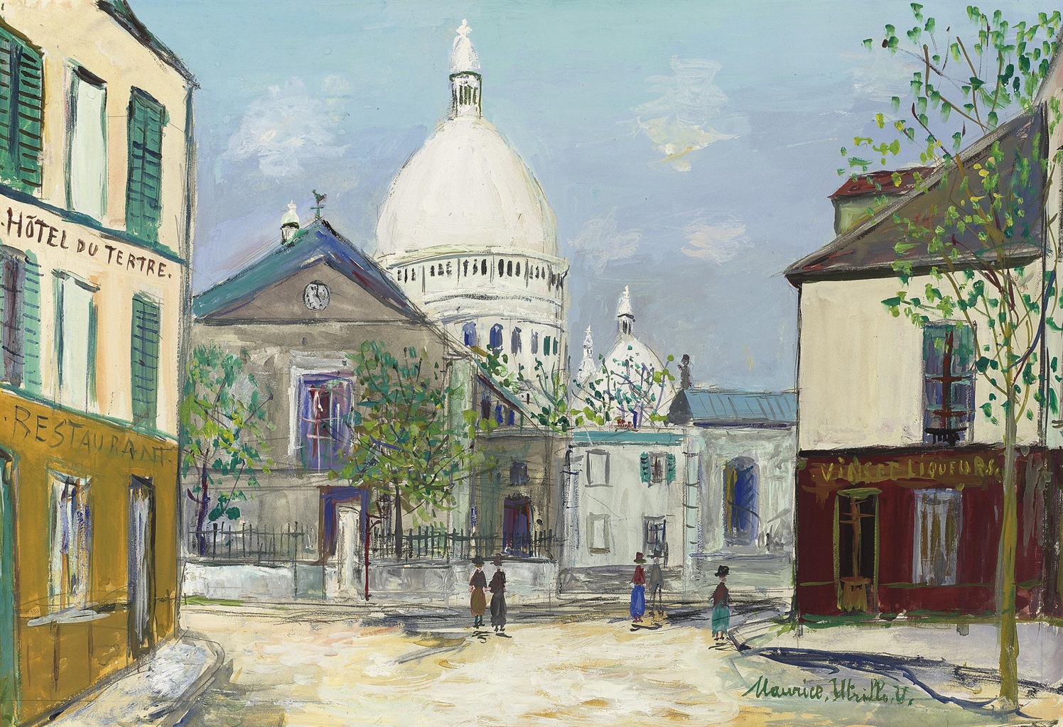 Maurice Utrillo (1883-1955) | La Place du Tertre et Sacré Coeur | 20th