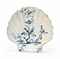 A LOWESTOFT BLUE AND WHITE PECTIN-SHELL DISH