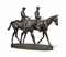 A FRENCH BRONZE EQUESTRIAN GROUP ENTITLED 'CHEVAUX DE COURSE ET JOCKEYS' (A PAIR OF MOUNTED JOCKEYS)