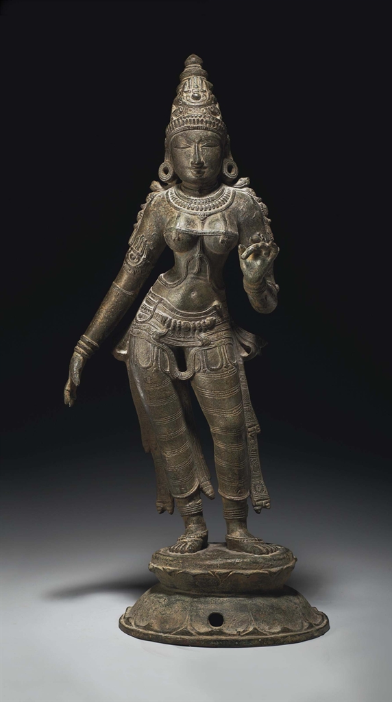 A bronze figure of Bhudevi SOUTH INDIA, CHOLA PERIOD, 12TH/13TH
