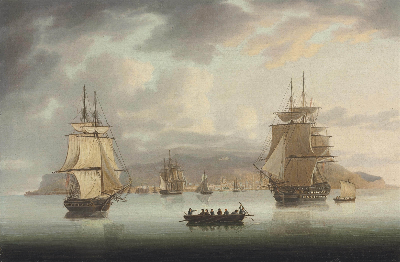 Thomas Buttersworth (British, 17681827) Funchal Roadstead, H.M.S