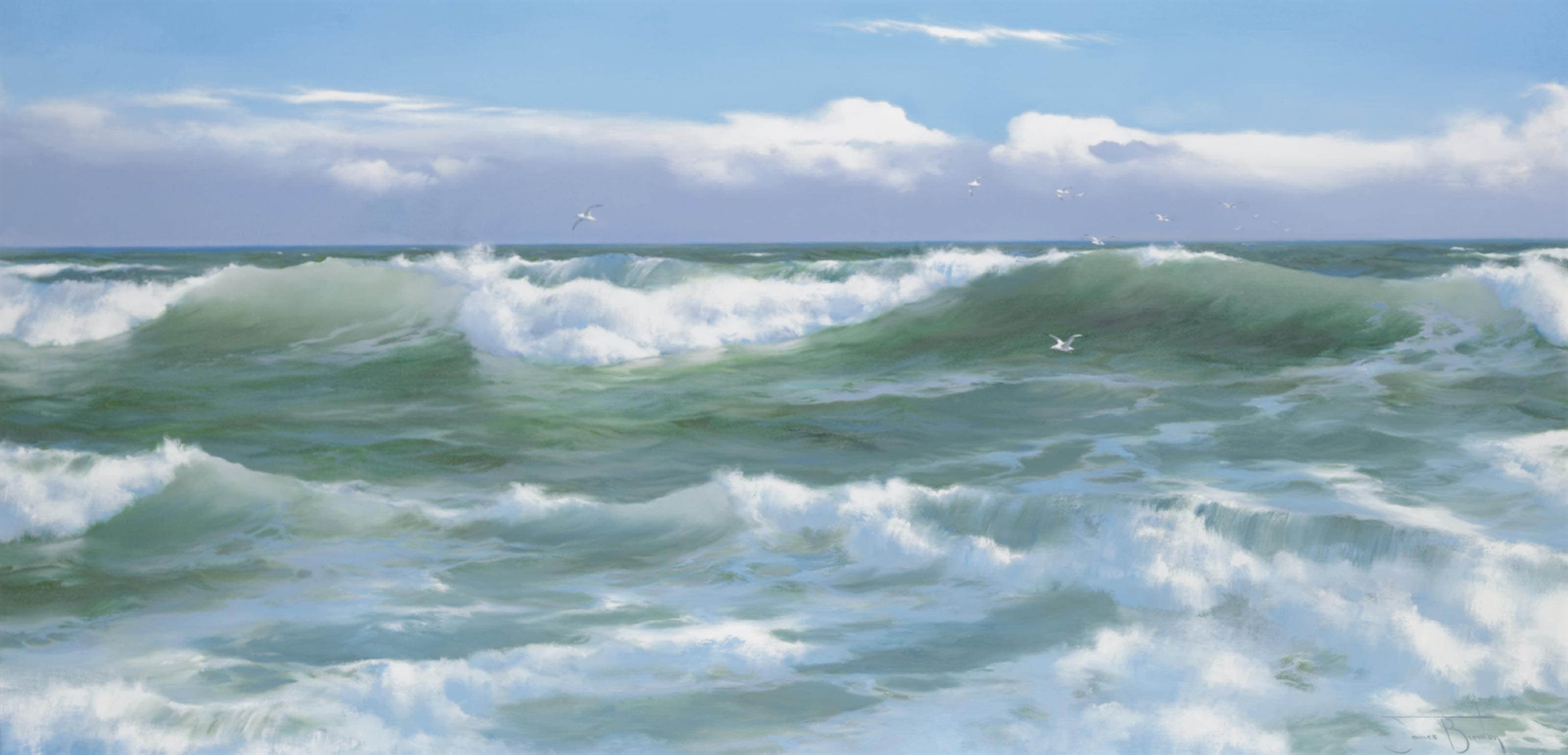 James Brereton (b.1954) Cornish breakers Paintings, oil Christie's