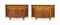 A PAIR OF GEORGE III ORMOLU-MOUNTED SYCAMORE, SATINWOOD AND MARQUETRY SEMI-ELLIPTICAL COMMODES