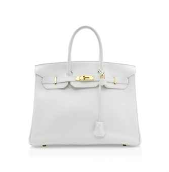 white hermes bag