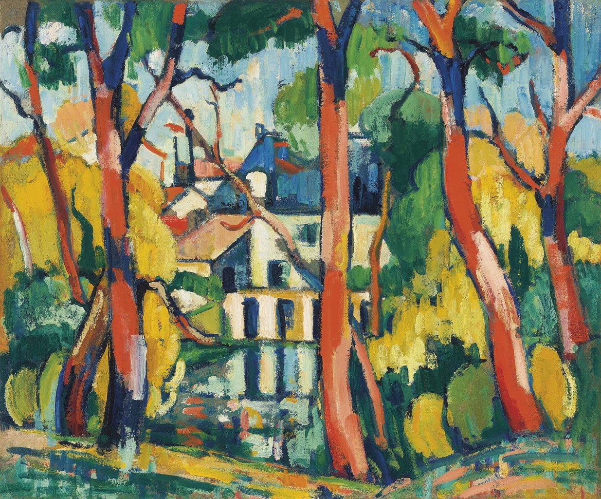 Maurice de Vlaminck (18761958) Arbres à la maison bleue