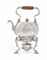 A GEORGE II SILVER KETTLE, STAND AND LAMP