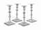 A SET OF FOUR GEORGE III SILVER CANDLESTICKS